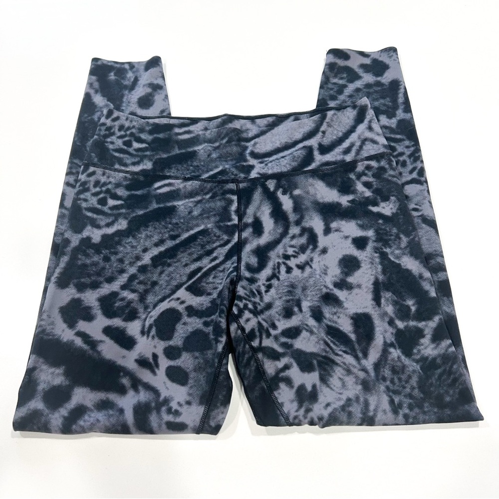 Nike One Luxe Dri-FIT Leopard Print Leggings Gray Black Mid Rise Size L - Picture 6 of 14